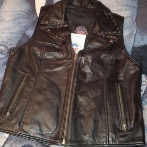 Bucati Womens Leather Vest
